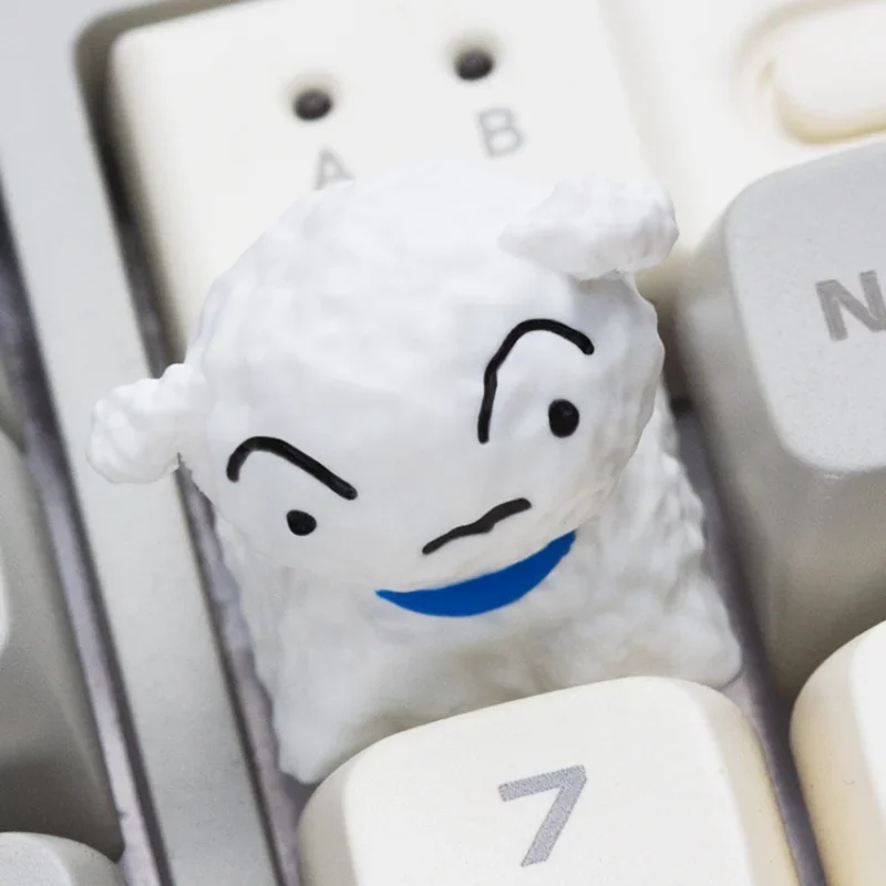 Keycap de resina premium Nohara Shiro e ação Kamen Translúcido em camadas de gel de gotejamento acessório de teclado mecânico processo personalizado