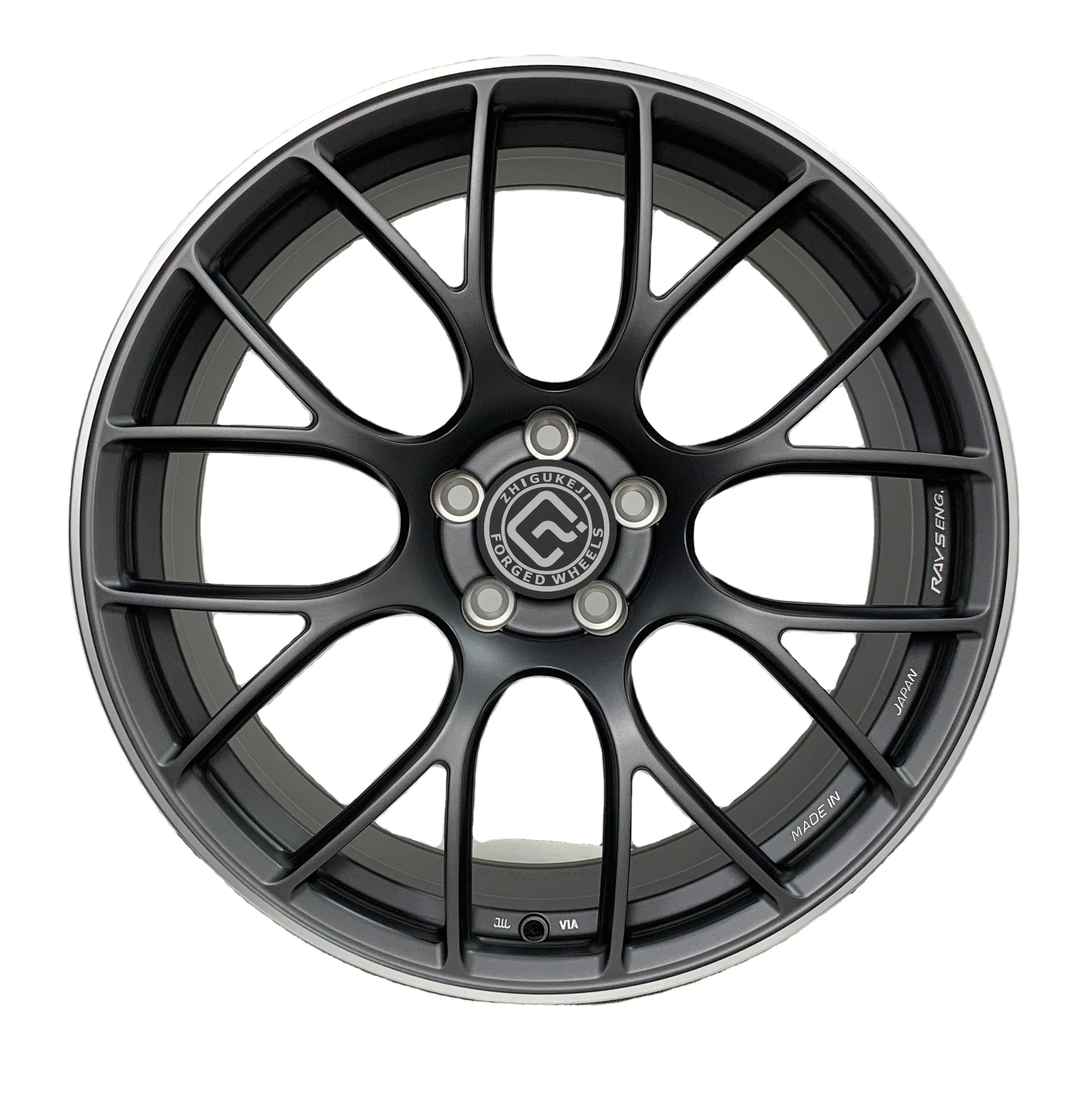 Customizable 19x9.0 5X112 Color Gunmetal Gray Precision Milled Lettering  Forged Wheel Construction Machine Face