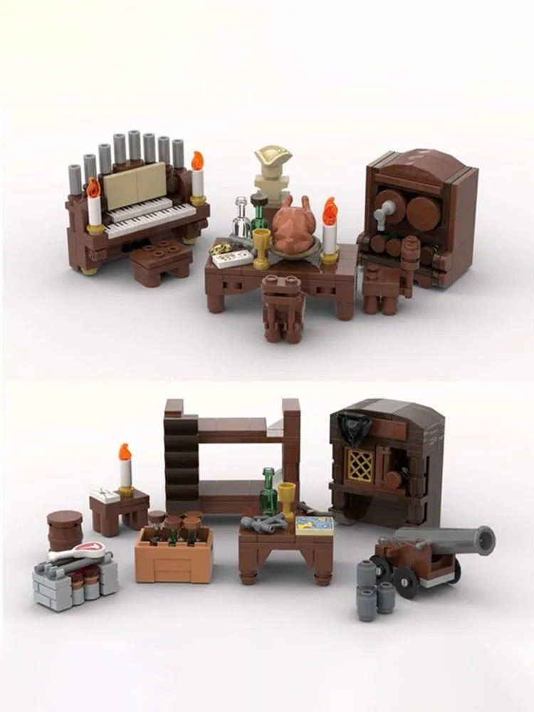 

MOC строительные блоки игрушечные миниатюрные модели мебели - 356 штук - набор игрушек для творческой сборки - праздничный подарок - подходит для Everyo