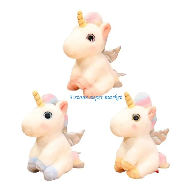 

090B Stuffed Fairy Rainbow Soft Toy Room Decoration Emotion Appease for Toddler Girls Office Ornament