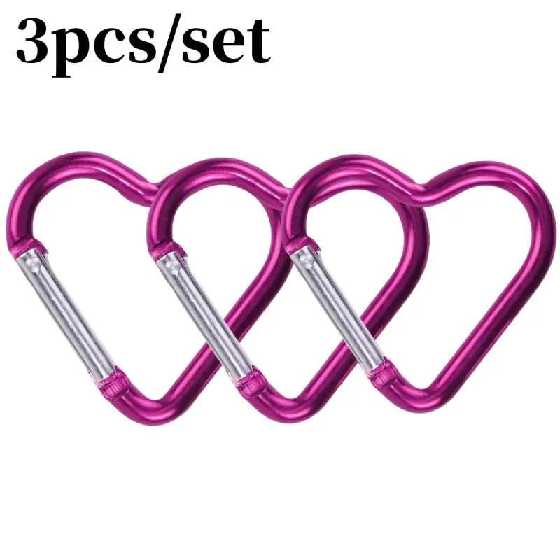 6 stuks duurzame hartvormige karabijnhaak sleutelhangerclip voor OutdoorAdventures - perfect voor kamperen, wandelen en reizen