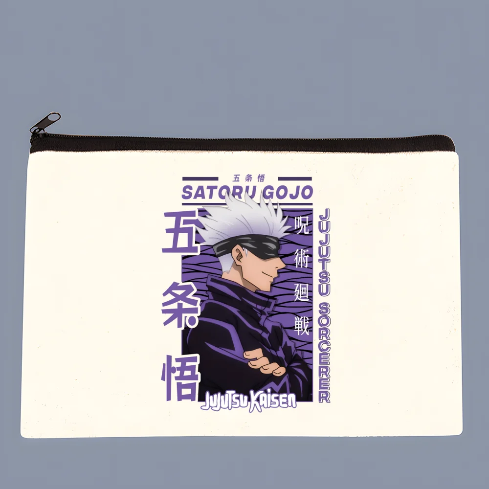 Jujutsu Kaisen Cartoon Ryomen Sukuna Itadori Yuji Okkotsu Yuta Gojo SatoruCanvas Card Coin Purse Female Cute Simple  Zipper Bag