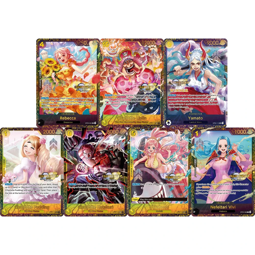 Cartes de collection ONE PIECE - Jeu Rebecca Charlotte Linlin Yamato Shirahoshi - Cartes d'anime DIY de haute qualité faites à la main - Cadeau
