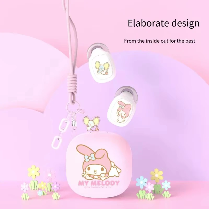 Authentic Sanrio Kuromi Fruit Story Sugar Bluetooth Headphones Ear-High Quality Students and Girls Cute Mini Wireless Headphones