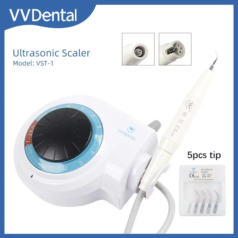 

VV Dental Tooth Ultrasonic Scaler Dental Equipment For Oral Hygiene With Handpiece and Tips Dentistry Tools Fit SATELEC/DTE