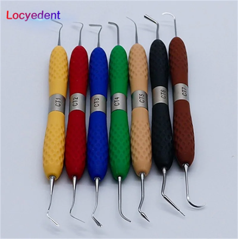 7Pcs/Set Wholesale Dental Filler Dresser Composite Plated Aesthetic Repair Kit Shaper Knife Restoration Thick Handle Resin