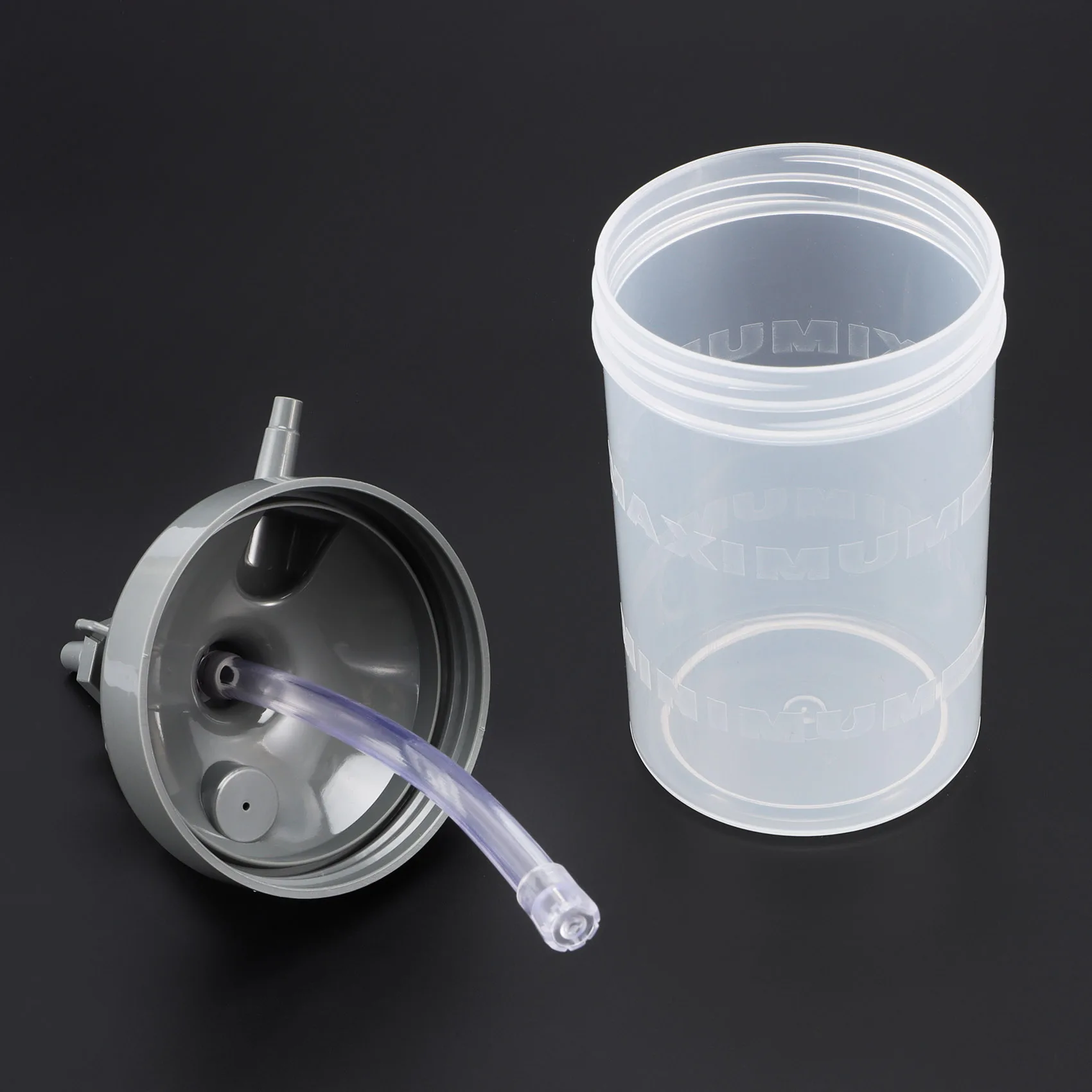 เครื่องทำความชื้นในกระบอกน้ำสำหรับเครื่องเพิ่มความชื้นในหัวออกซิเจนอุปกรณ์เสริมเครื่องผลิตออกซิเจนแบบถ้วย