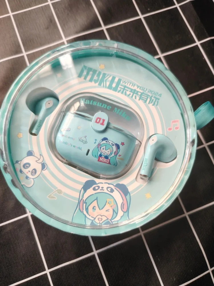 Hatsune Miku Wireless Bluetooth Headset Qingqiu Cultural and Creative Future has you in 2024 New Product Concert Miku