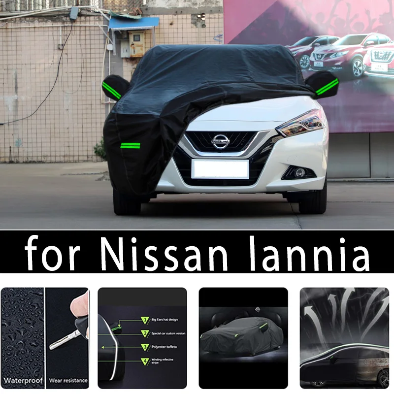 

Наружная защита для Nissan lannia, полные автомобильные Чехлы, снежный чехол, Солнцезащитный водонепроницаемый пыленепроницаемый внешний автомобильные аксессуары