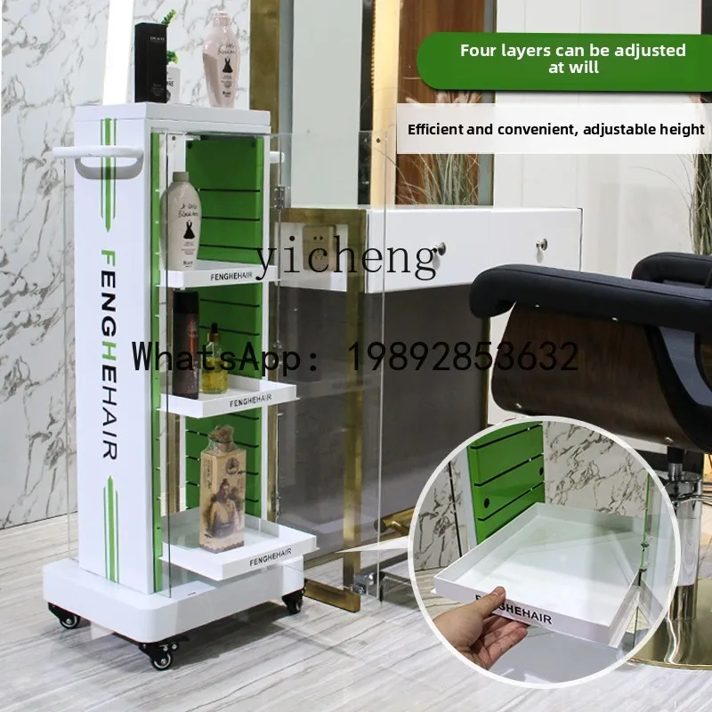 AA  hairdresser special multi-functional display cabinet hairdresser tool cart product cabinet hair salon special