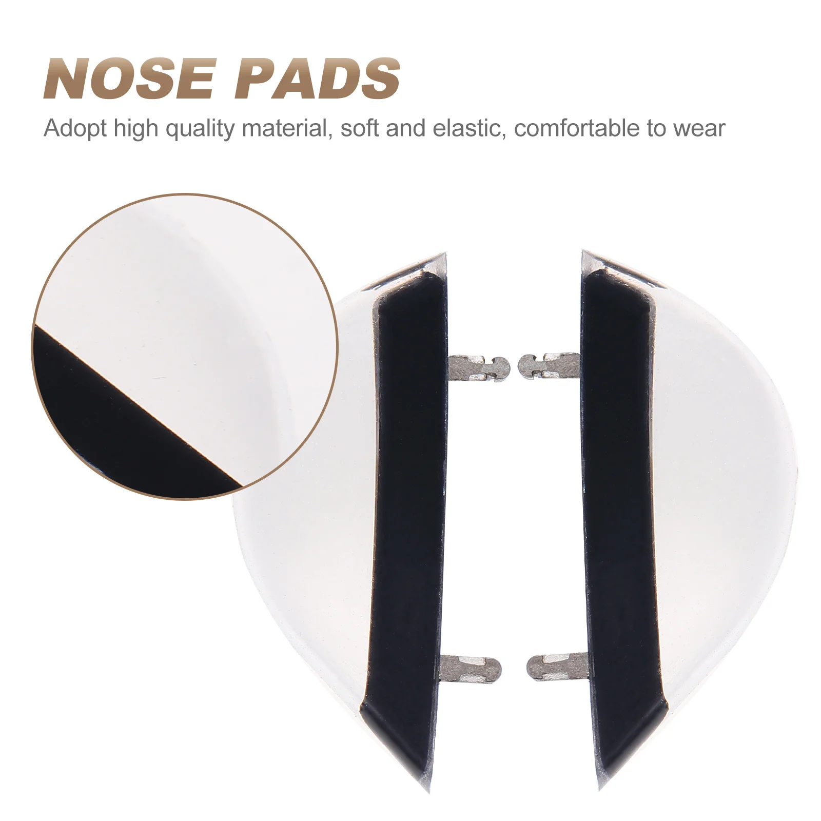 

Simple Panel Glasses Cushion Non-Skid Nose Bridges Black White For Eyeglasses Comfortable Durable Nose Pad Protector