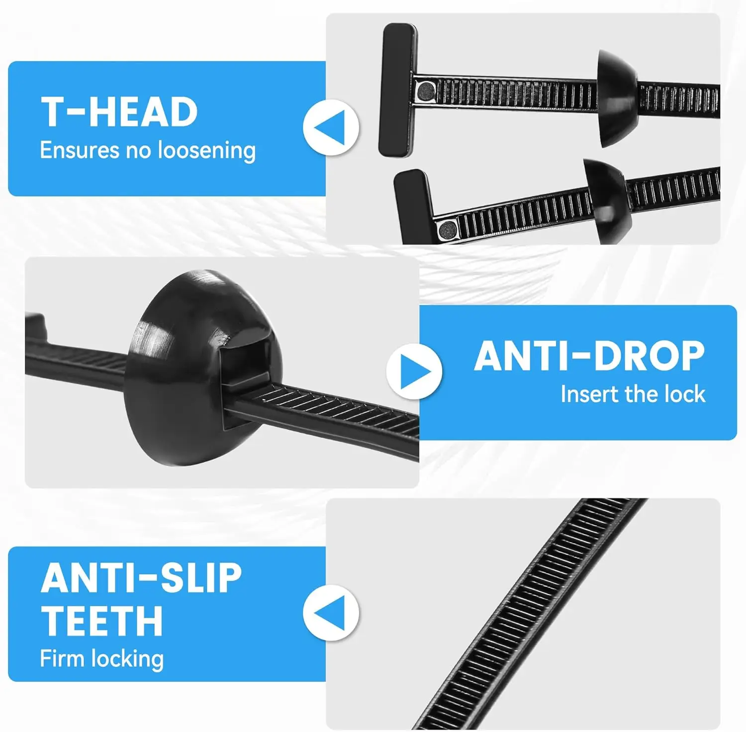 ربطات كابلات من النايلون ذاتية القفل شديدة التحمل لعام 2026 مع حماية من الأشعة فوق البنفسجية لإصلاح السيارات والمنزل وإدارة الكابلات