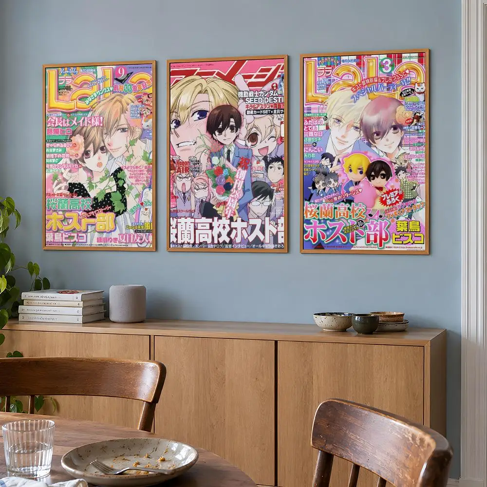 Anime Ouran High School Host Club Haruhi Poster Wall Art Print HD Aesthetic Artwork Waterproof Printing For Fans Home Decor Gift