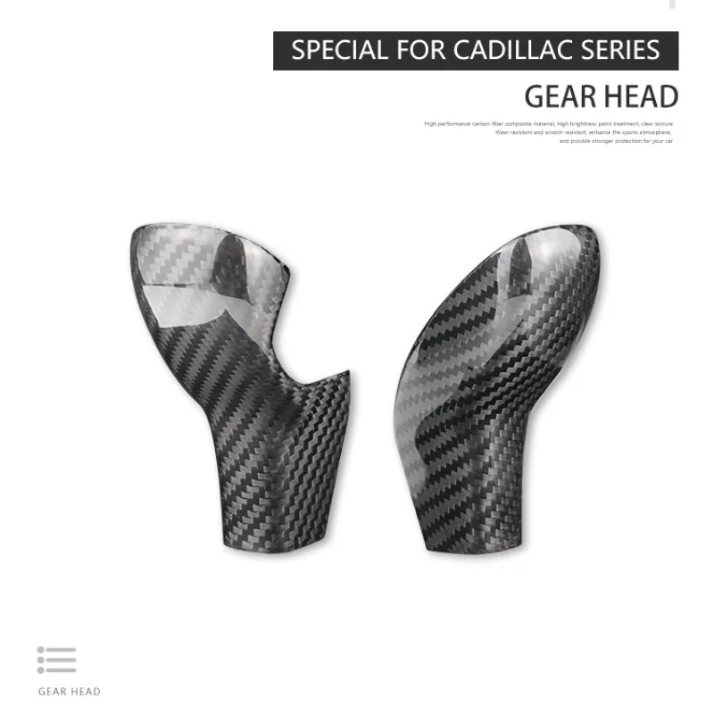 LCARS - Car Interior Supplies, Carbon Fiber Gear Head Back Sticker, Suitable for Cadillac XT5 2016-2018