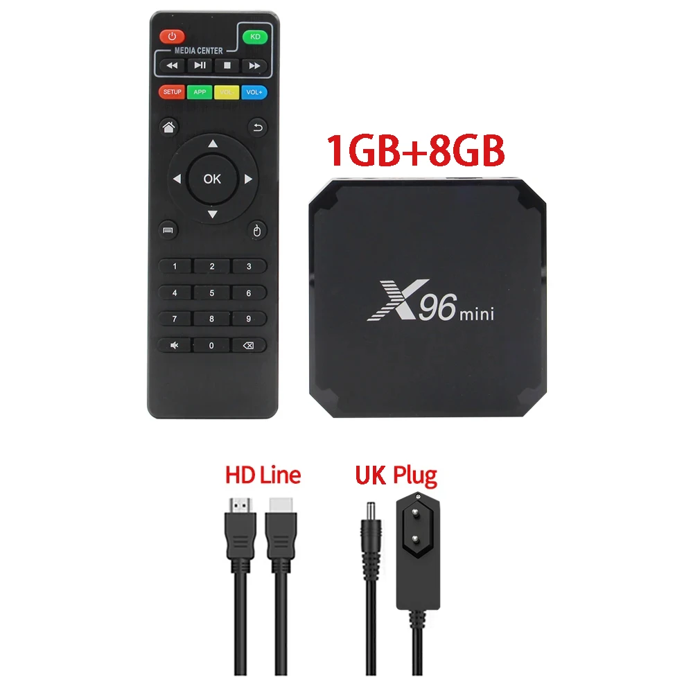 Original X96 mini Android 11.0 Smart TV Box Quad Core 2GB 16GB WiFi Media Player X96mini Set top box 1G 8G