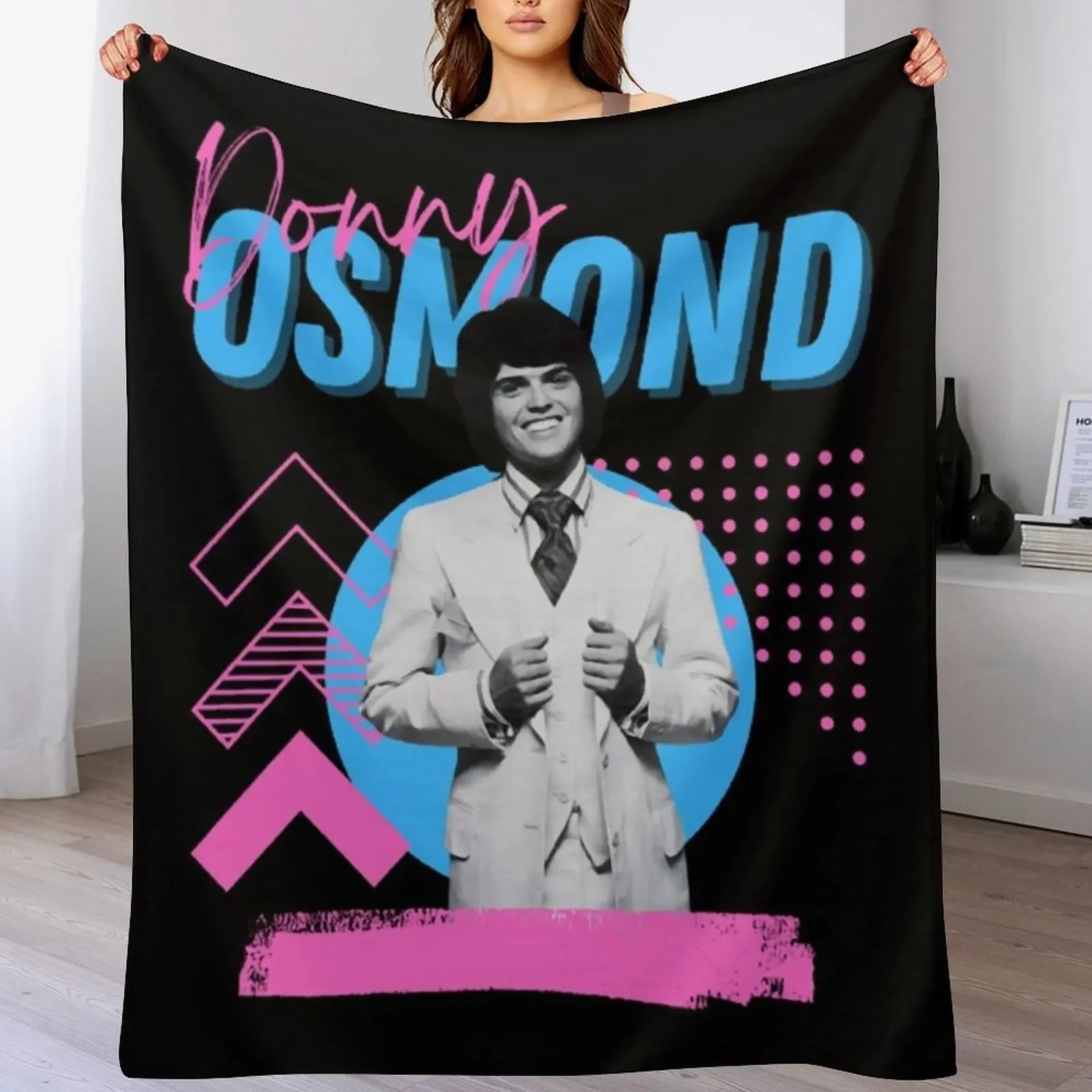 

Donny osmondoriginal retro (1) Throw Blanket Plush Warm Shaggy Large Blankets