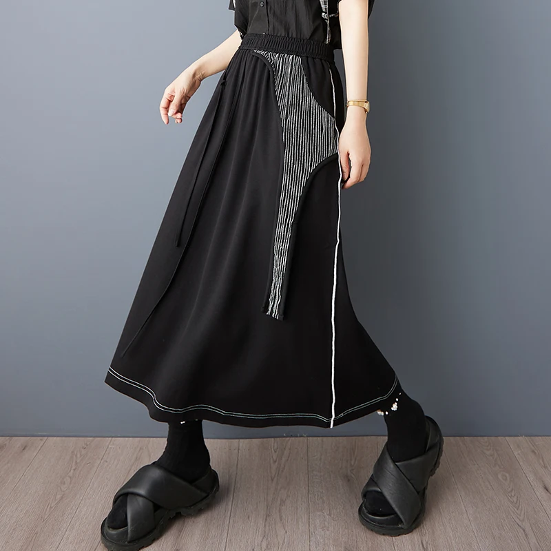 تنورة فضفاضة تناسب Faionable مع تنورة على شكل حرف A متوسطة الطول بتصميم غير متماثل من Mountain Sle متعددة الاستخدامات