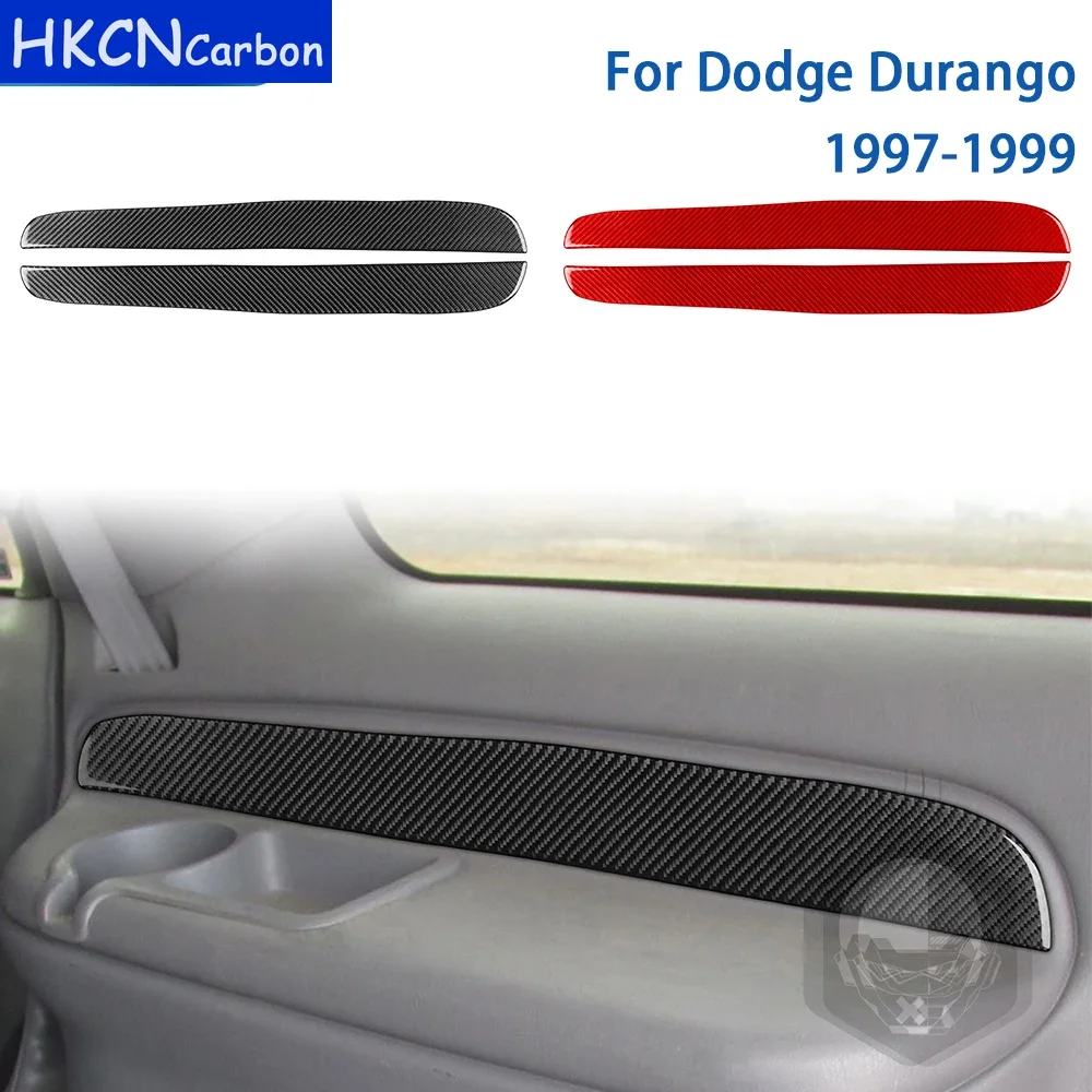 For Dodge Durango 1997 1998 1999 Accessories Carbon Fiber Car Interior Door Panel Trim Sticker