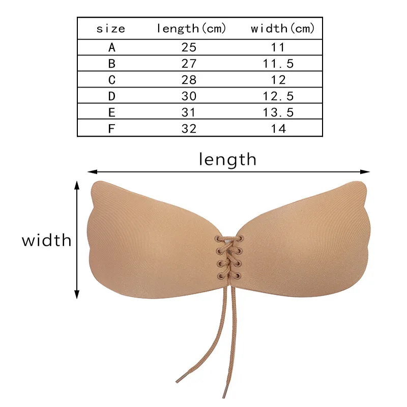 Sutiã adesivo sem fio para mulheres, sutiãs sem alças, sutiãs push up, bralette invisível de silicone, roupa interior sexy sem costas, lingerie sem costura