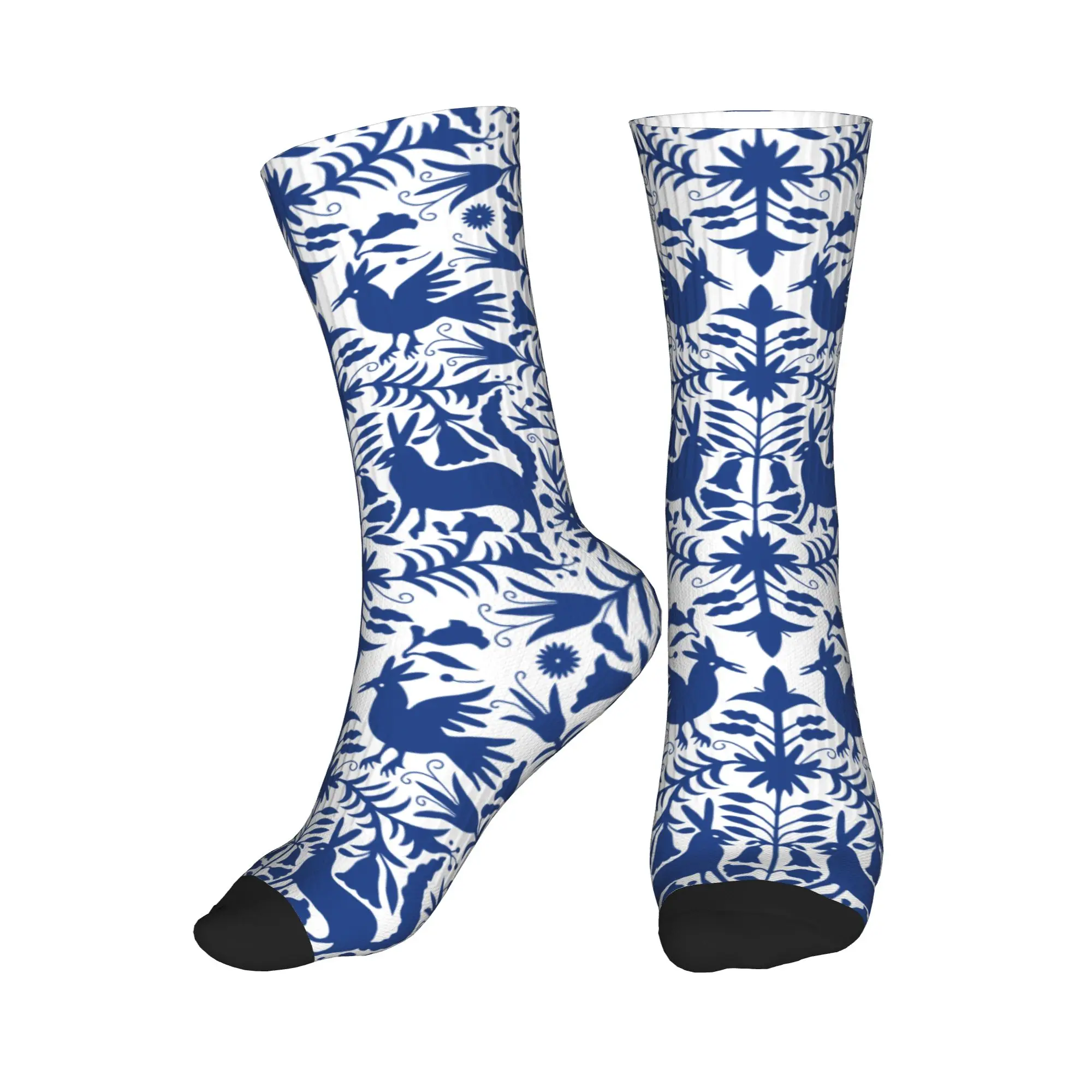 

Cute Otomi Birds Mexican Flowers Socks Women Men Warm 3D Printed Sports Football Socks