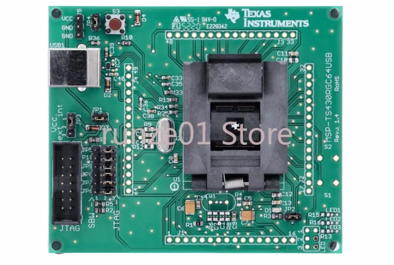 MSP-TS430RGC64USB MSP430F5x MCU QFN-64 pin target development board MSP-FET