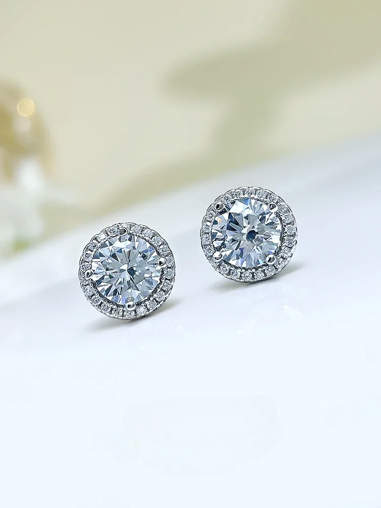 

Роскошные серьги в виде четырёх когтей светильник, искусственные бриллианты, сверкающие бриллианты с высоким содержанием углерода