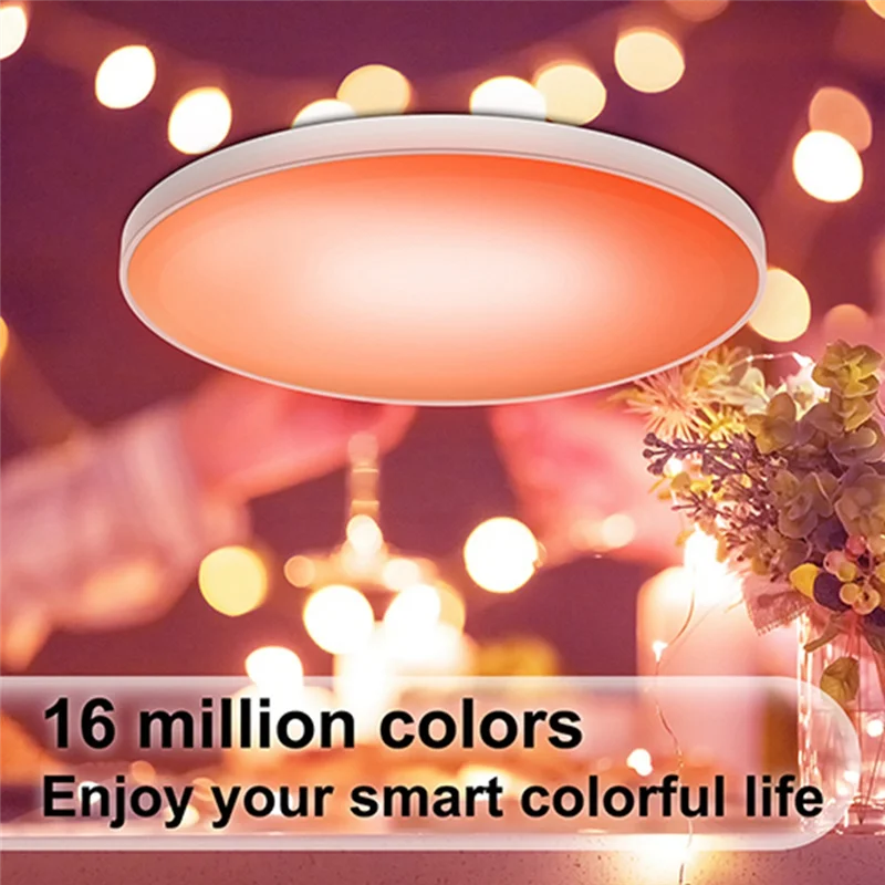 AW-Smart Ceiling Lamp Wifi Bluetooth Remote Control Rgbcw Dimming Color Ceiling Lamp Simple Three-Proof Ceiling Lamp