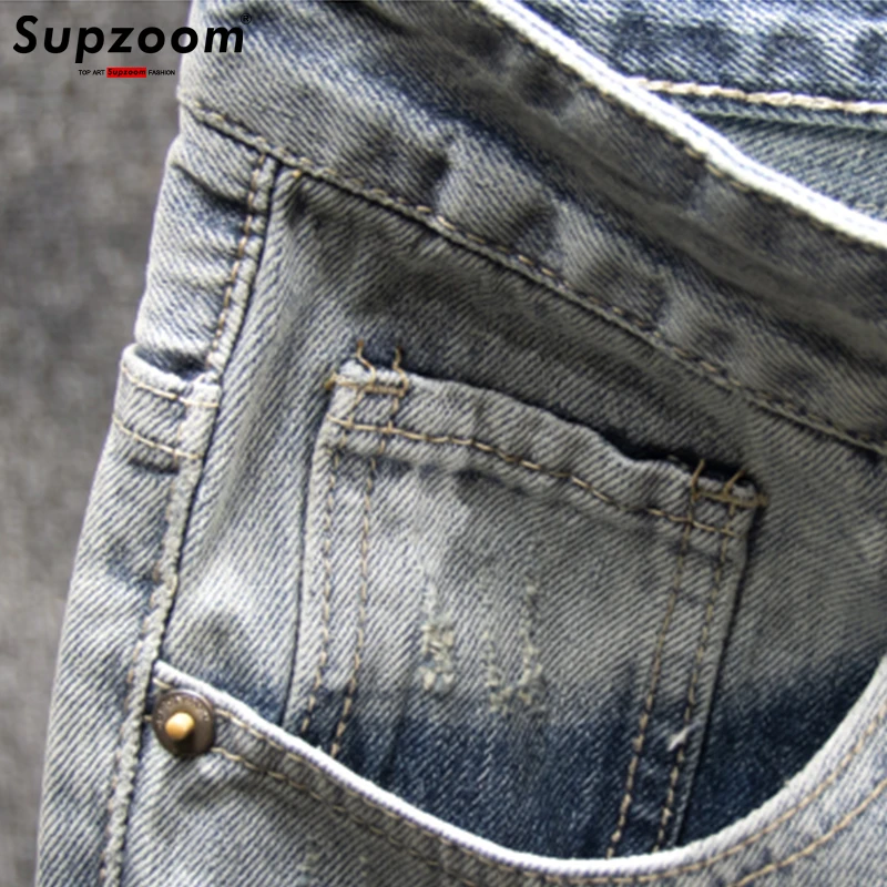 Supzoom 2023 New Arrival gorąca sprzedaż moda z najwyższej półki drukowanie lato Zipper Fly Stonewashed Casual dżinsy bawełniane szorty mężczyzn