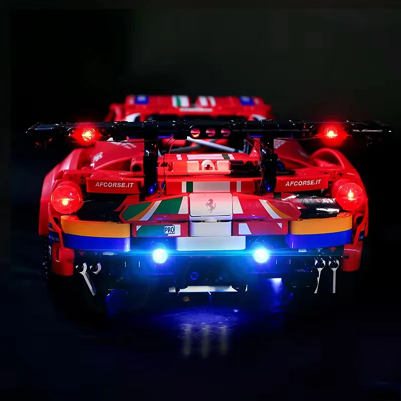 RC DIY LED-Licht-Kit für Lego 42125 technischen Rennwagen 488 gte (nur LED-Licht, ohne Blöcke Modell)