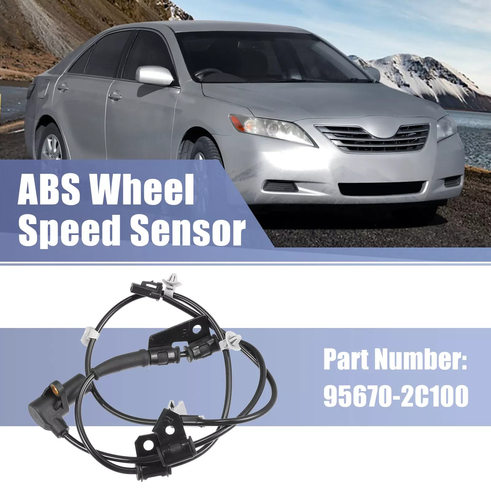 

1/2x Front LH & RH ABS Wheel Speed Sensor for Hyundai Tiburon 2003 2004 2.0L 2.7L 95670-2C100 ALS608 5S7738 95670-2C000 ​5S7737