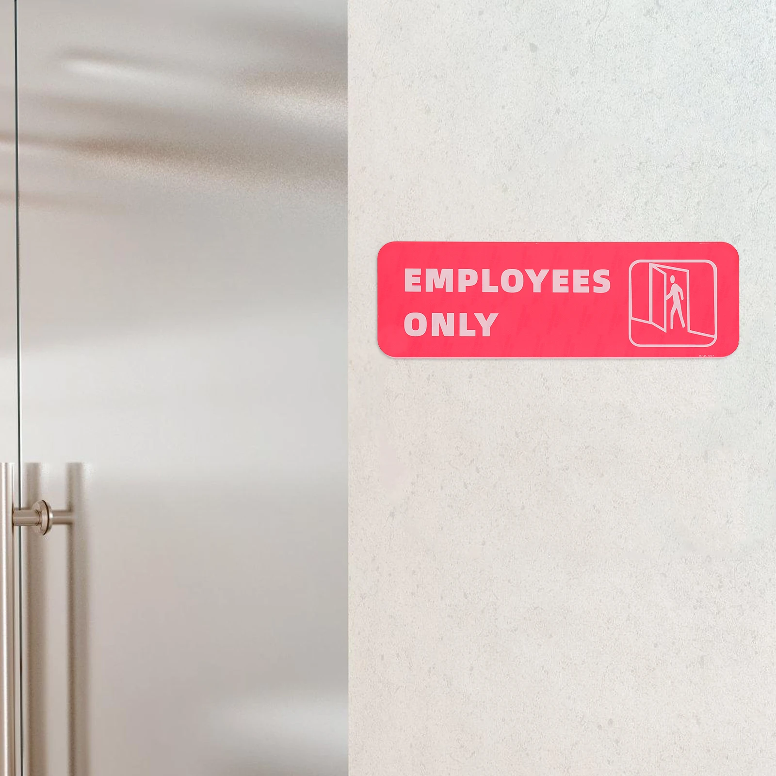 

Employees Only Door Sign Acrylic Self Adhesive No Entry Sticker for Office Retail Store Restaurant Kitchen Business