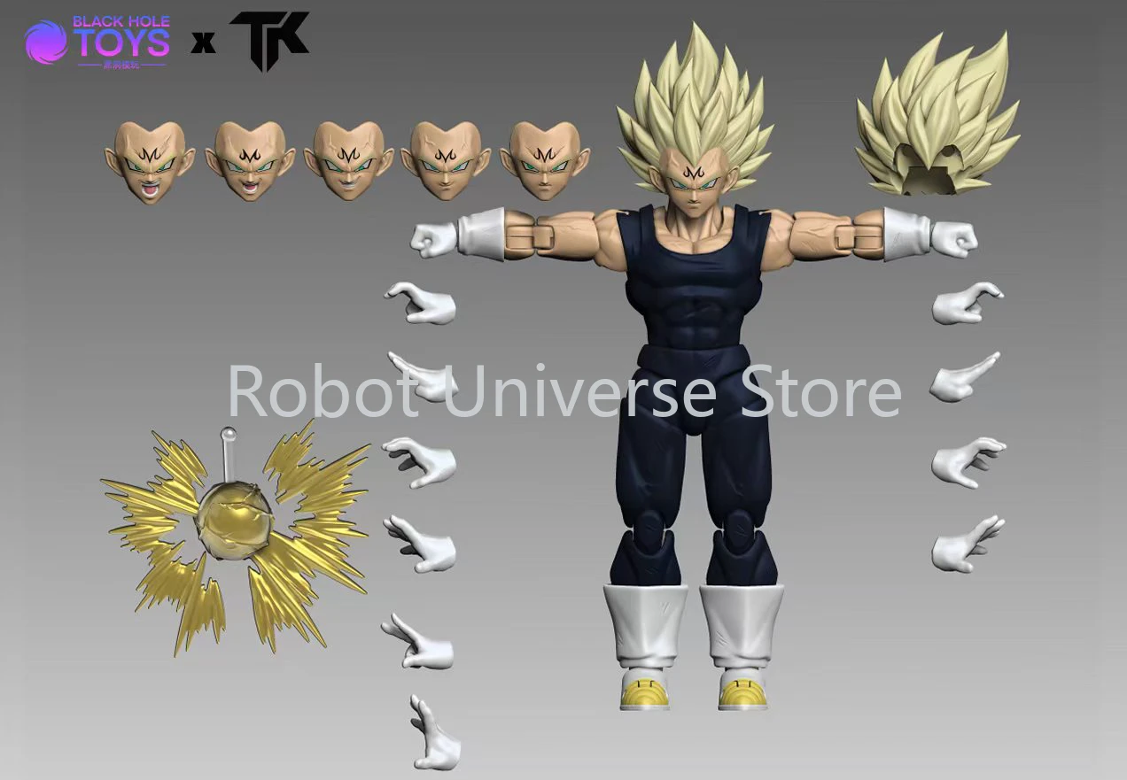 В наличии - Black Hole TK Custom Dragon Ball Z Super Saiyan SSJ Majin Vegeta Battle Damage Full Power Anime Toy Figt