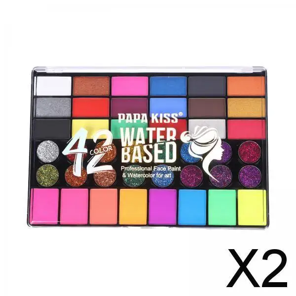 لوحة طلاء الوجه والجسم متعددة الألوان، مجموعة مكياج مائية منشط لاستخدام كرنفال الهالوين والمسرح #1
