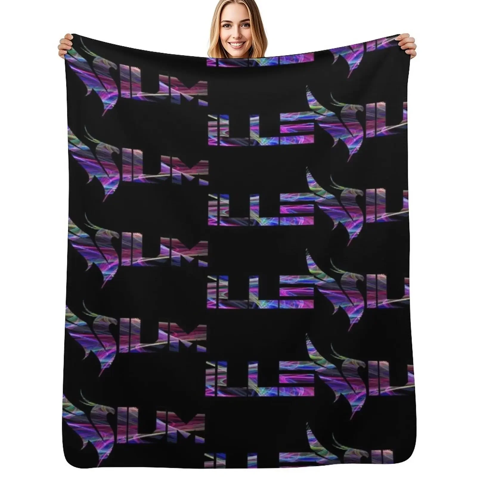 

Illenium Rave EDM Fanart Throw Blanket Soft Plaid Soft Beds funny gift Blanket