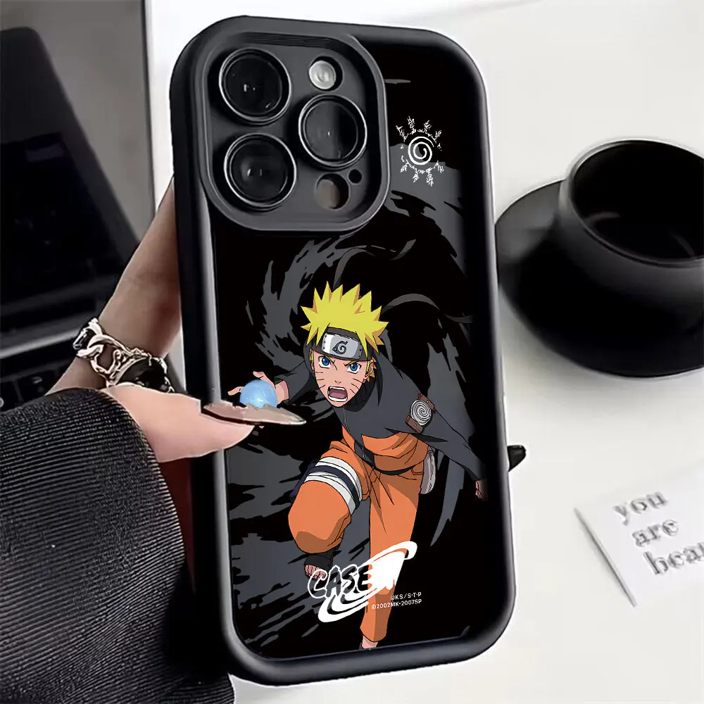 Anime Uchiha Phone Case for Narutos IPhone 16 15 14 13 12 11 Pro Max Mini XR XS X 7 8 Plus Soft TPU Back Cover