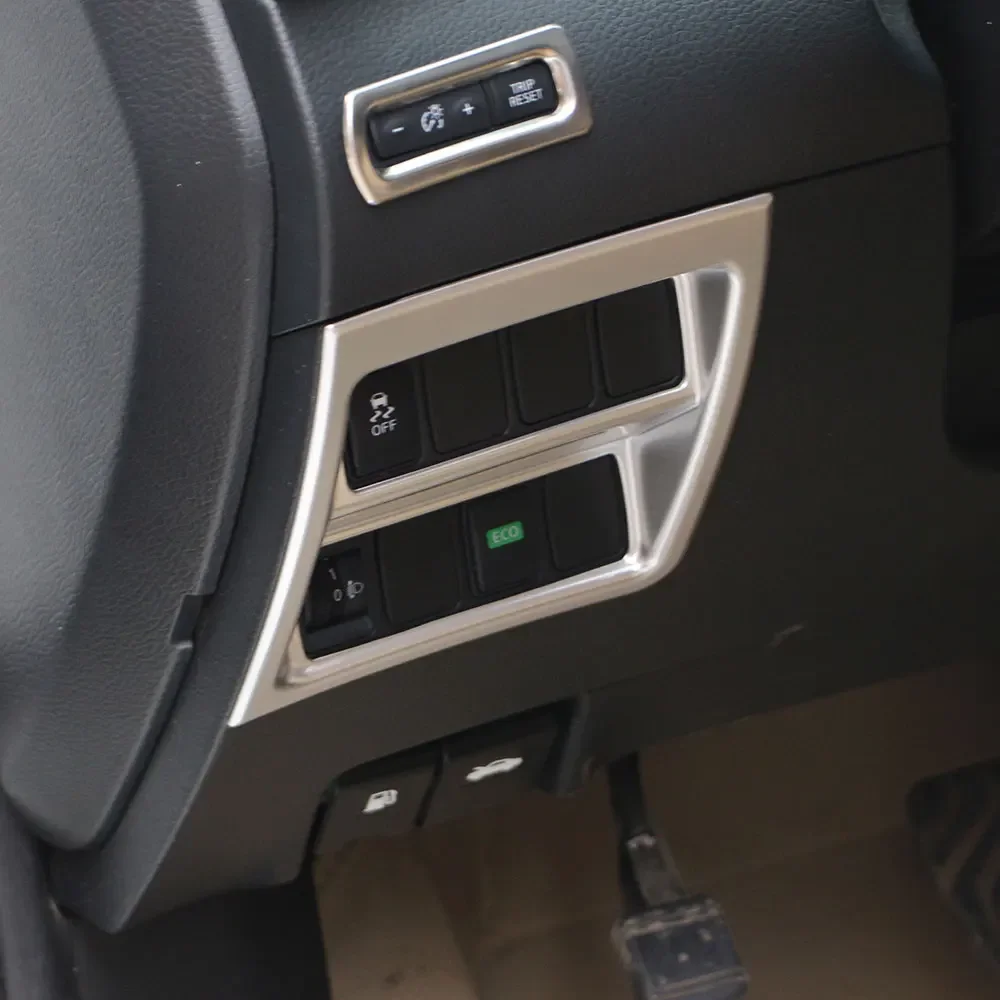 Car Head Light Switch Panel Cover for Nissan X-Trail Xtrail T32 2014 - 2022 Qashqai J11 2014-2022 LHD Lamp Sticker Accessories