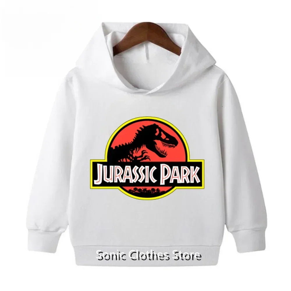 Jurassic Park Dinosaur Hoodie Kids Sweater Boys Girls Hoodie Suit Pullover Long Sleeve Spring and Autumn New Popular Anime Movie