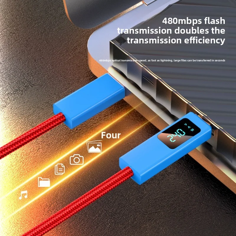 ANSEIP PD 240 واط USB C إلى USB C كابل PD3.1 شحن سريع لأجهزة الكمبيوتر المحمول ماك بوك آيفون 17 16 باد سامسونج S25 S24 5A PD كابل شحن