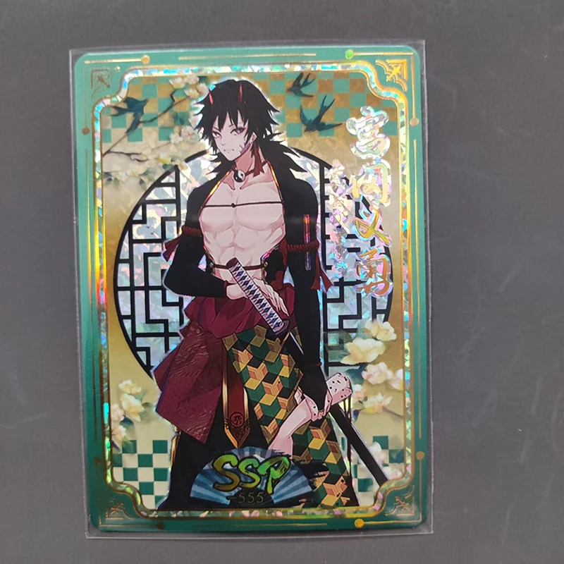 Anime Demon Slayer Hashibira Inosuke Agatsuma Zenitsu Ssp Sp Card Rare Cards Children's Toys Boys Surprise Birthday Gifts