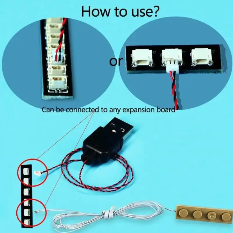 DIY 50cm USB Power Cable Compatible With Building Block Lighting DIY Decorative Lamp USB Wire Toy Accessories view 4