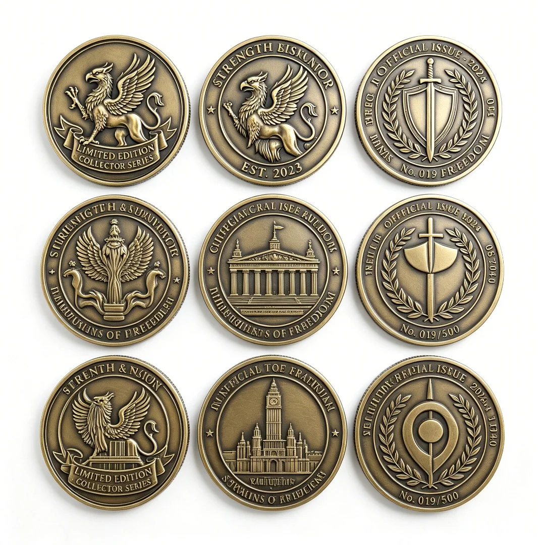 

Design Metal Die Stamping 3D Enamel Zinc Alloy Logo Engraving Custom Commemorative Souvenir Challenge Coin for Collection