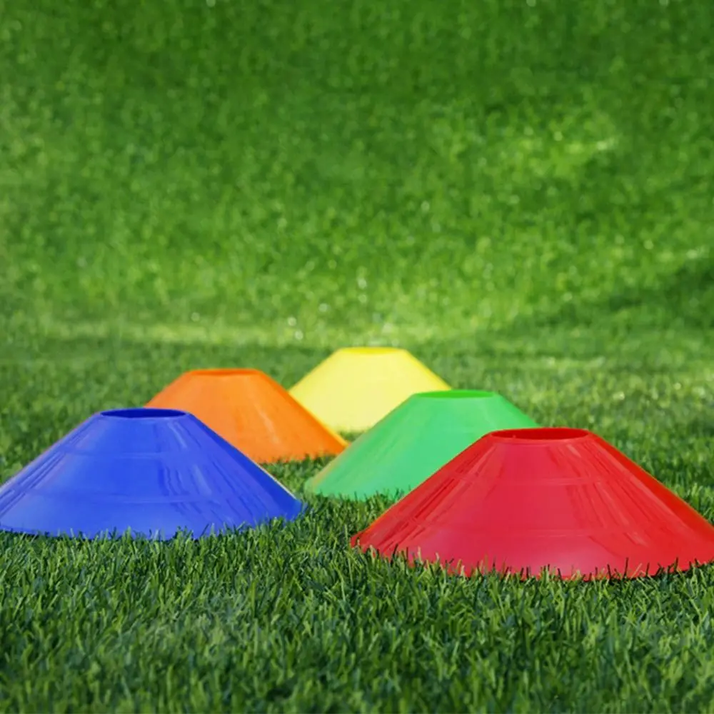 

50PCS Multicolor Football Training Logo Disc with Storage Bags Round Mouth Obstacle Cone Equipment Marker