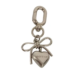 Sweet Metal Heart Bowknot Keychain Pendant Fashion Lovely Ornament Phone Case Keyring Backpack Decoration Charm Jewelry