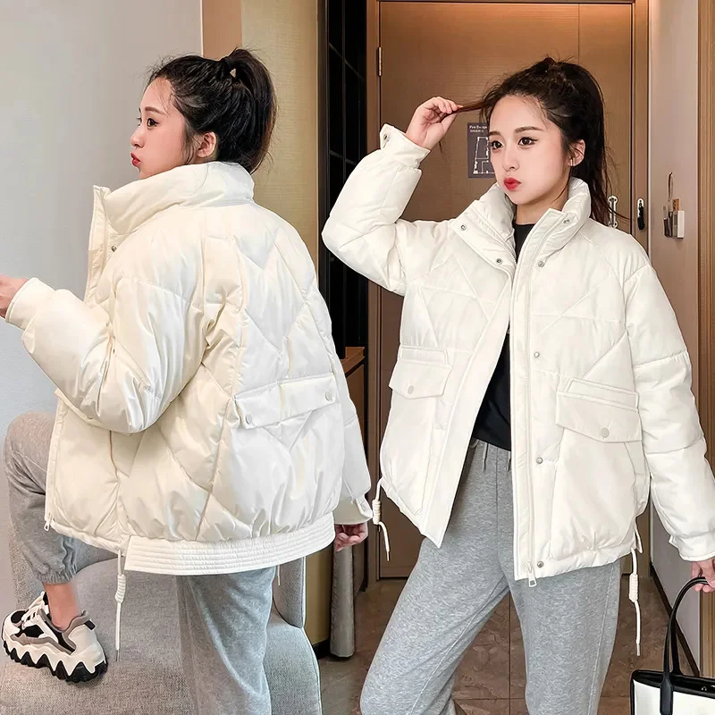 

2025 Women Fashion Winter Down Cotton Jacket Short Parkas Cotton-Padded Clothes Female Korean Loose Overcoat Ladies Tops Coat