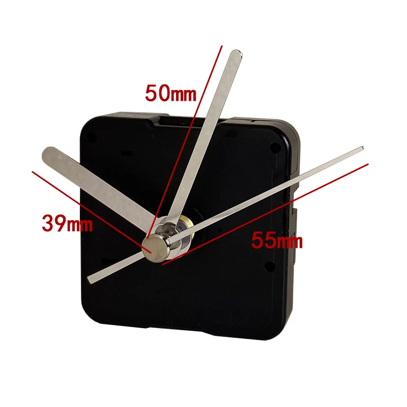 آلية حائط صامتة من نوع البطارية غير المحدودة مع إضاءة عالية 9012 ملحقات عقارب فضية يمكنك صنعها بنفسك حركة ساعة كوارتز