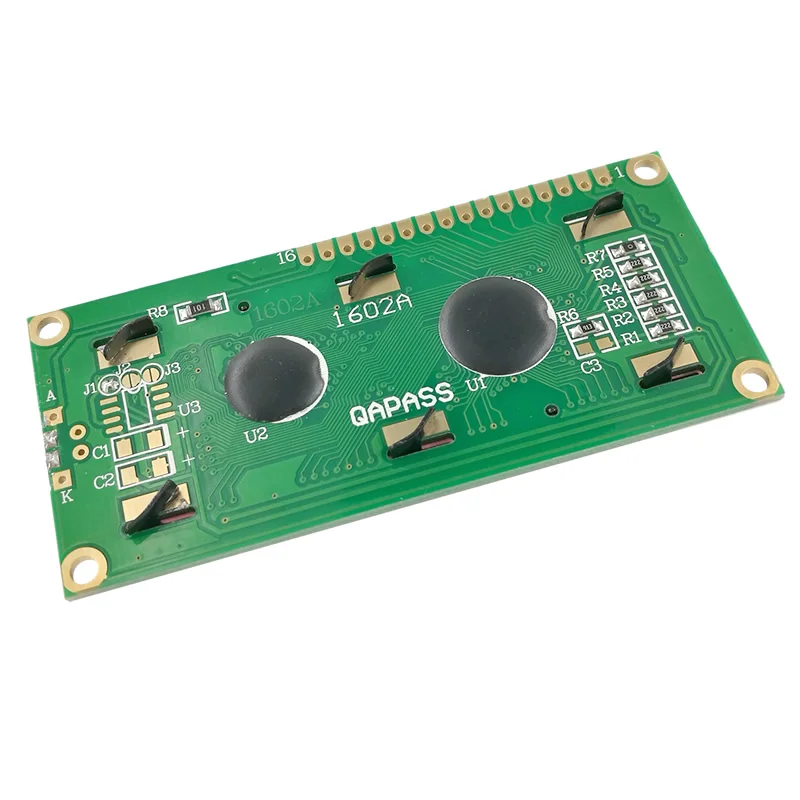 Mcigicm 2ชิ้นจอ LCD 1602สีเหลืองแสดงโมดูลไฟสีดำรหัสใหม่และสีดำ