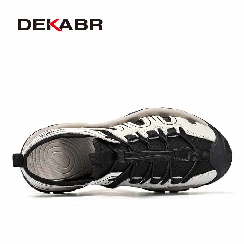 DEKABR Men Spring Summer Outdoor Closed Toe Sandals Hollow Breathable Classics Quick Dry Non Slip Beach Shoes