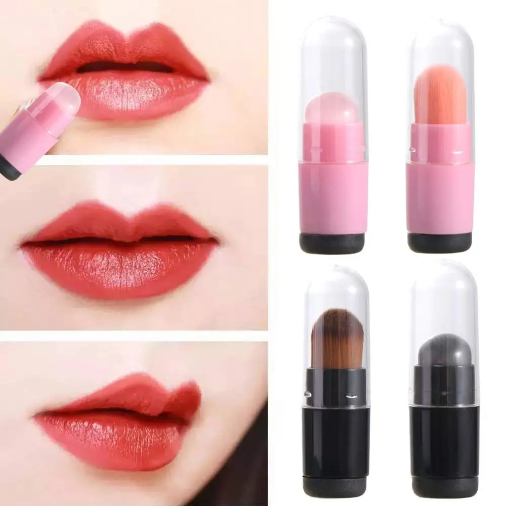 

Fashion Soft Brush Head Silicone Lip Brush Portable Multi-purpose Mini Lip Brush Washable Small Size Mini Makeup Brush Lipstick