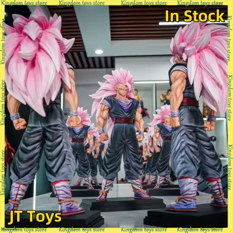 НОВИНКА В НАЛИЧИИ 34 см JT Toys Dragon Ball Аниме Фигурка Сон Гоку Фигурка розовая Ssj3 Гоку Фигурка Статуя из ПВХ Модель Подарочные игрушки