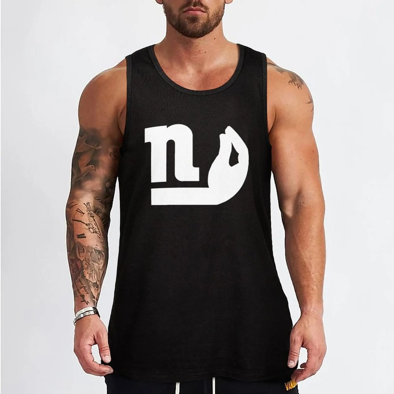 Nyg devito hand Tank Top T-shirt Men's gym Muscle fit gym shirt man Man gym clothes